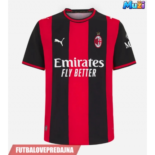Lacne Muži Futbalové dres AC Milan Adrien Rabiot #12 2026-27 Krátky Rukáv - Domáci